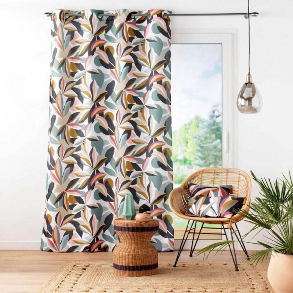 Paris Prix Coussin Déco à Pompons  Lavinia  40x40cm Multicolore