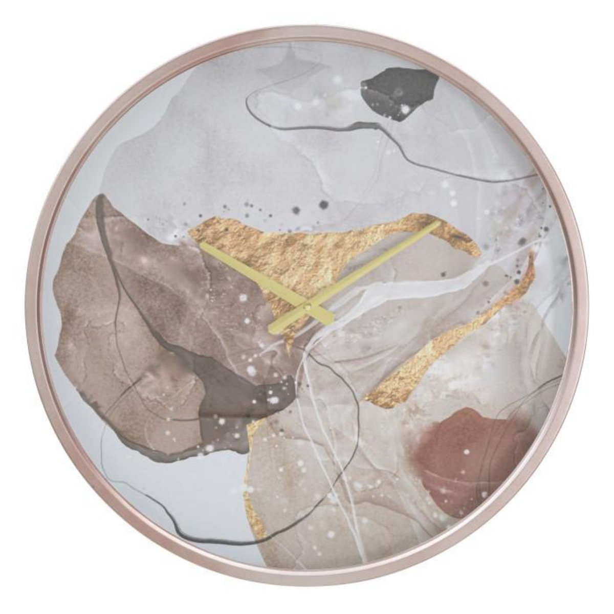 Paris Prix Horloge Murale en Verre  Art Pink  60cm Multicolore