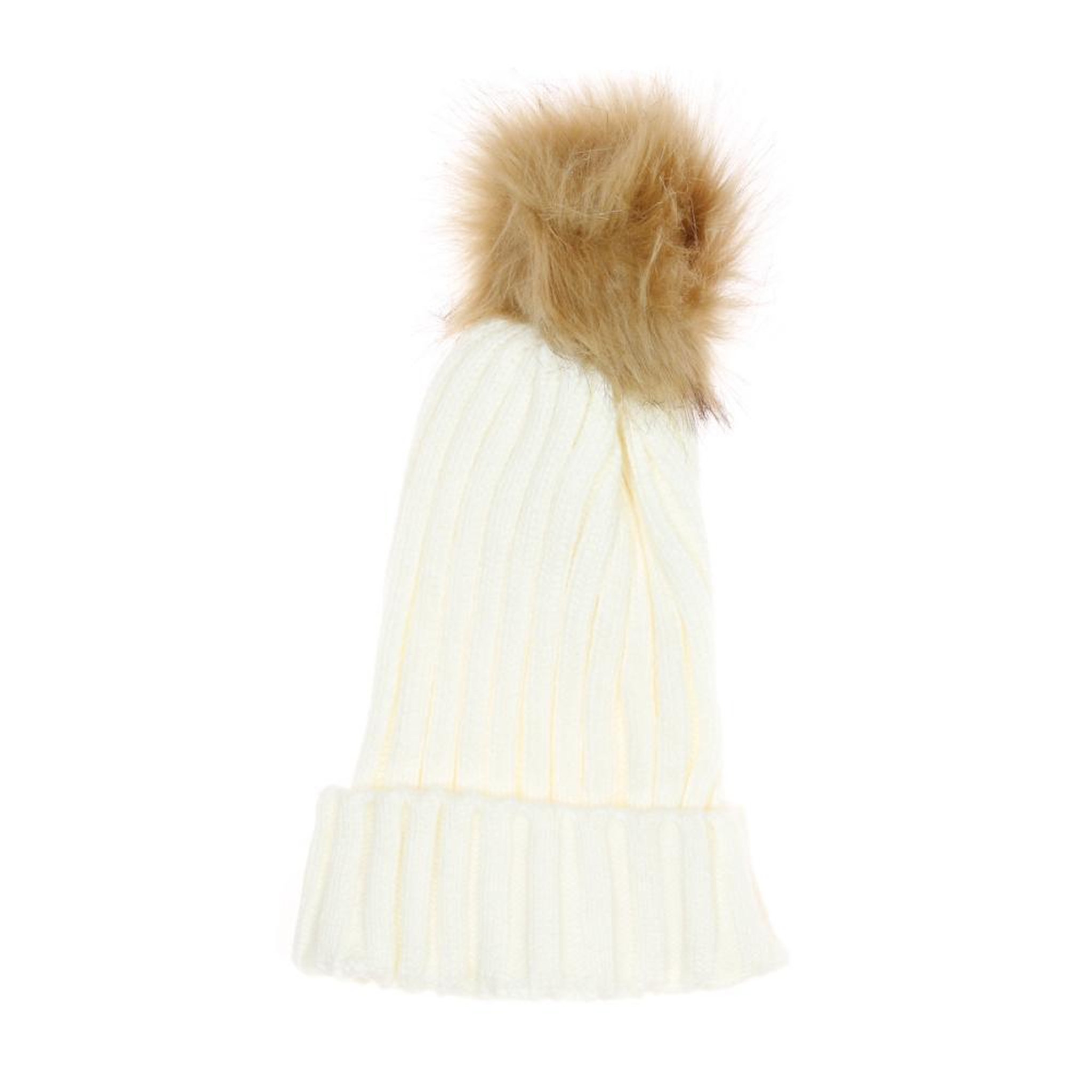Calvin Klein Bonnet  Femme Infinitif Paris Pompon. Coloris disponibles : Beige
