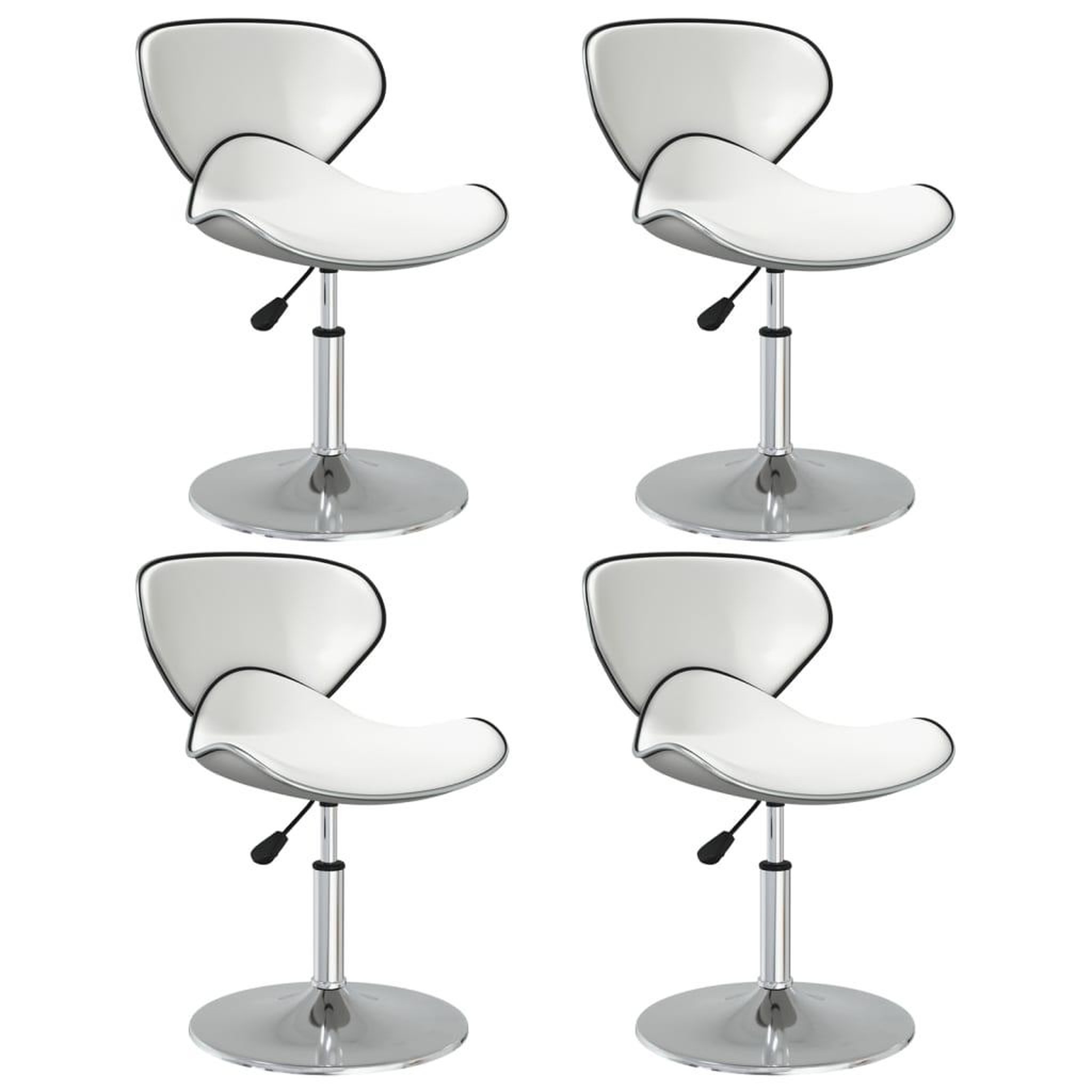 VIDAXL Chaises a manger lot de 4 blanc similicuir