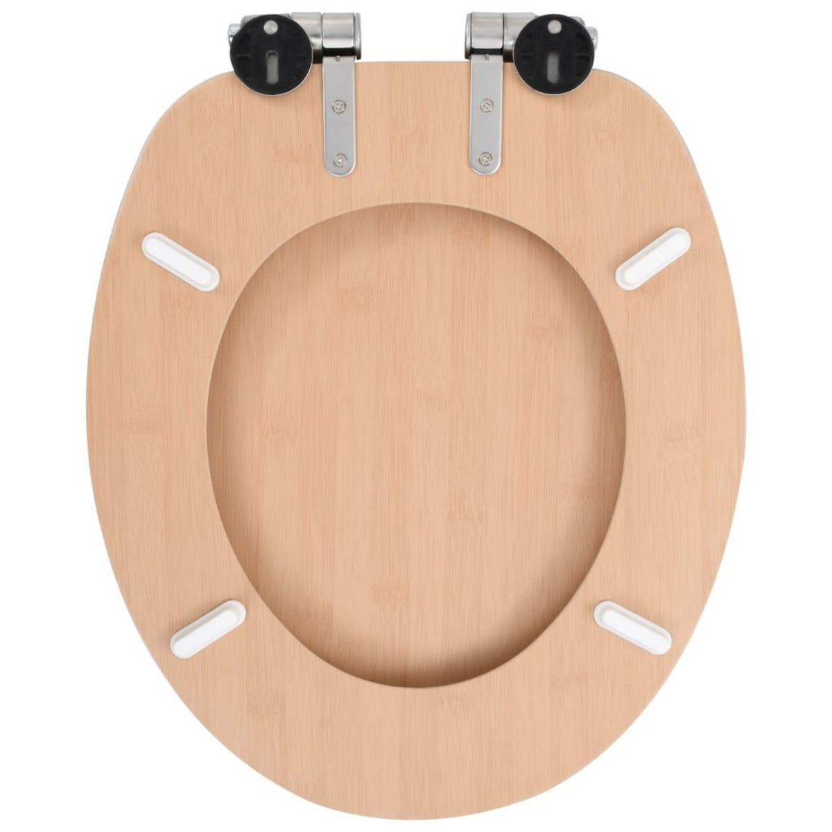 VIDAXL Siege de toilette MDF Couvercle a fermeture en douceur Bambou