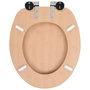 Voir la diapositive 5 : VIDAXL Siege de toilette MDF Couvercle a fermeture en douceur Bambou