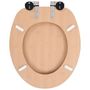Voir la diapositive 5 : VIDAXL Siege de toilette MDF Couvercle a fermeture en douceur Bambou