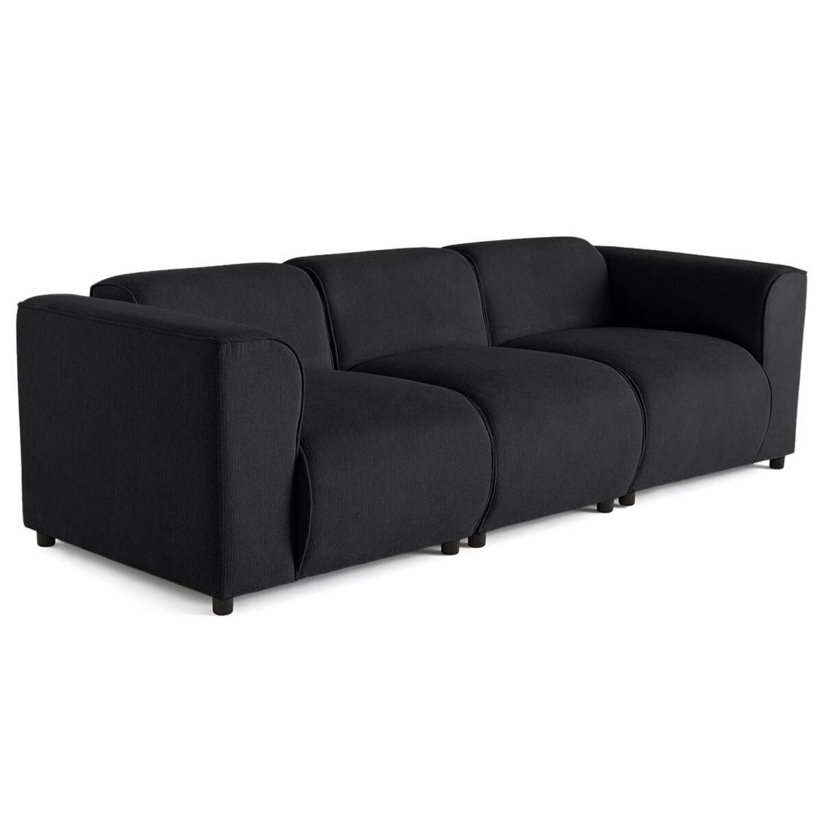 LISA DESIGN Suaro - canapé modulable 3 places en tissu texturé