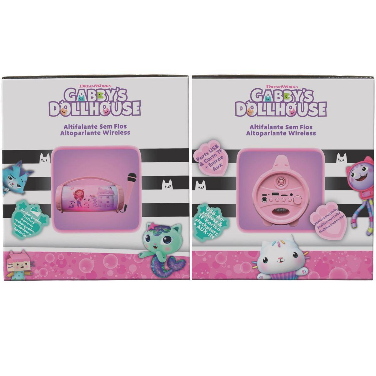 Lexibook Enceinte Bluetooth Sans-Fil Lumineuse avec Micro Gabby et la Maison Magique