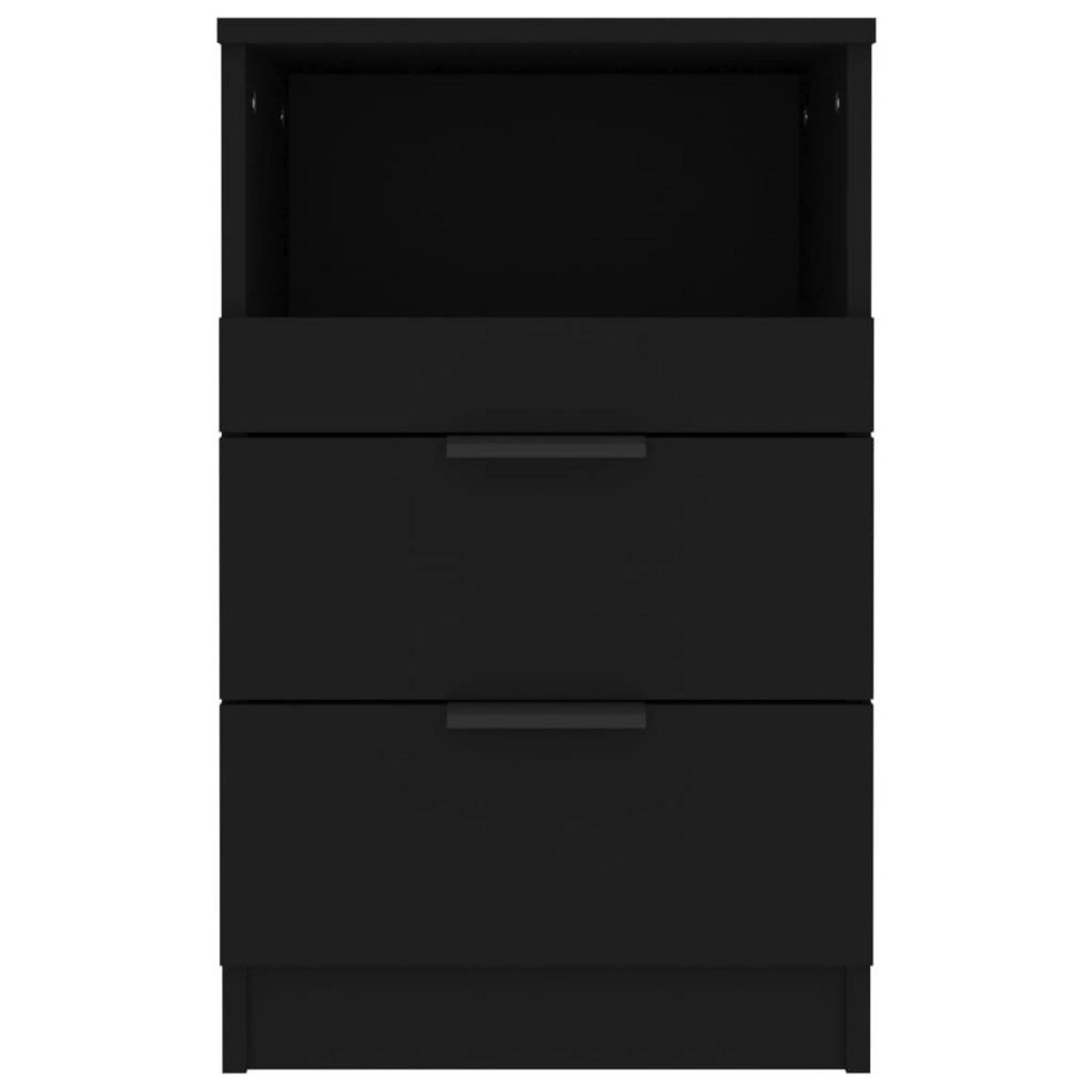 VIDAXL Tables de chevet 2 pcs Noir Bois d'ingenierie