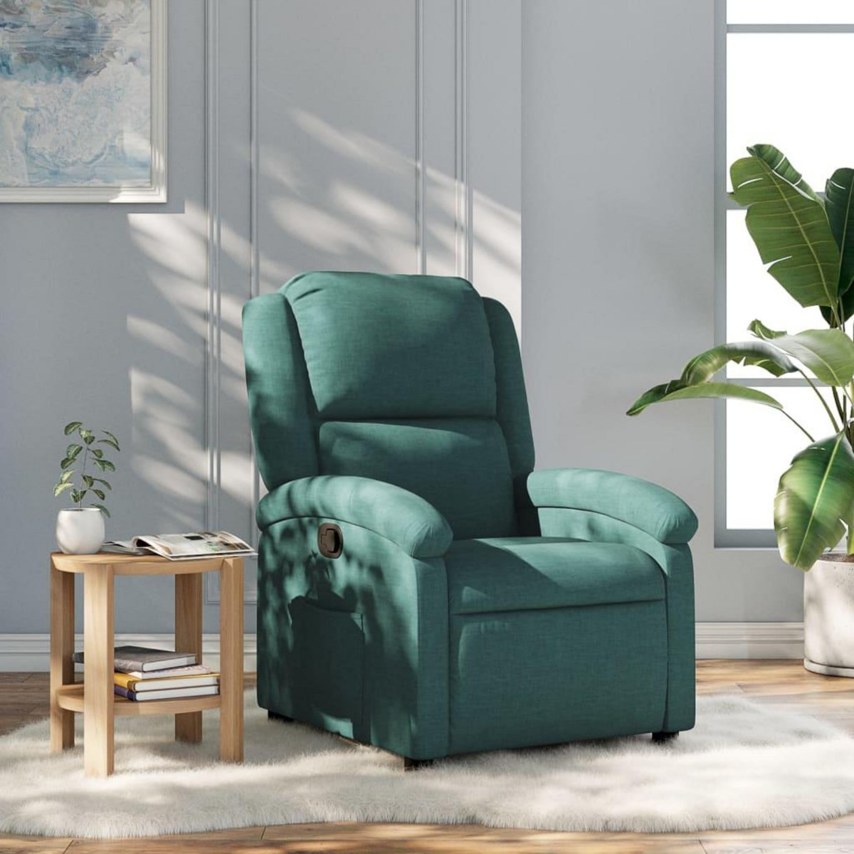 VIDAXL Fauteuil inclinable Vert fonce Tissu