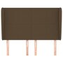 Voir la diapositive 3 : VIDAXL Tete de lit avec oreilles Marron fonce 147x23x118/128 cm Tissu