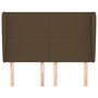 Voir la diapositive 3 : VIDAXL Tete de lit avec oreilles Marron fonce 147x23x118/128 cm Tissu