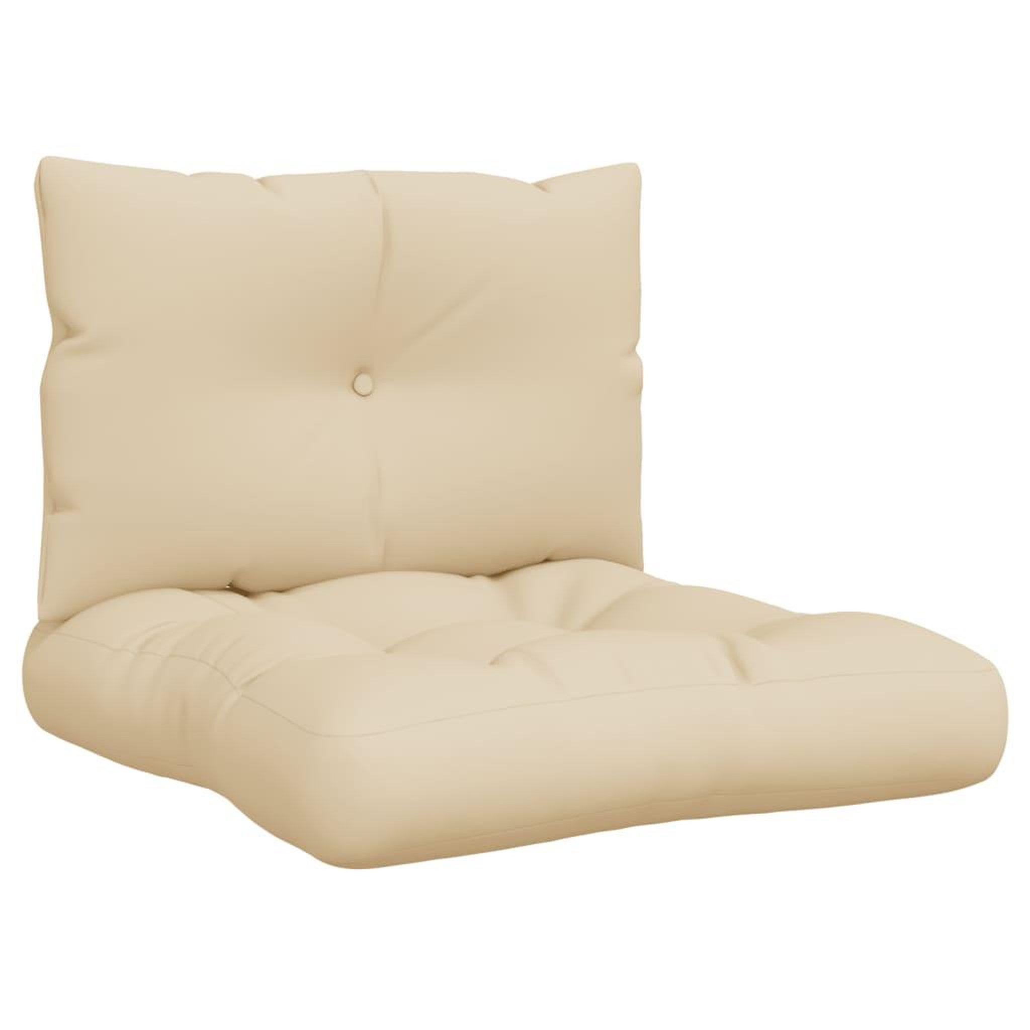 Voir la diapositive 2 : VIDAXL Coussins de palette lot de 2 beige tissu