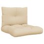 Voir la diapositive 2 : VIDAXL Coussins de palette lot de 2 beige tissu