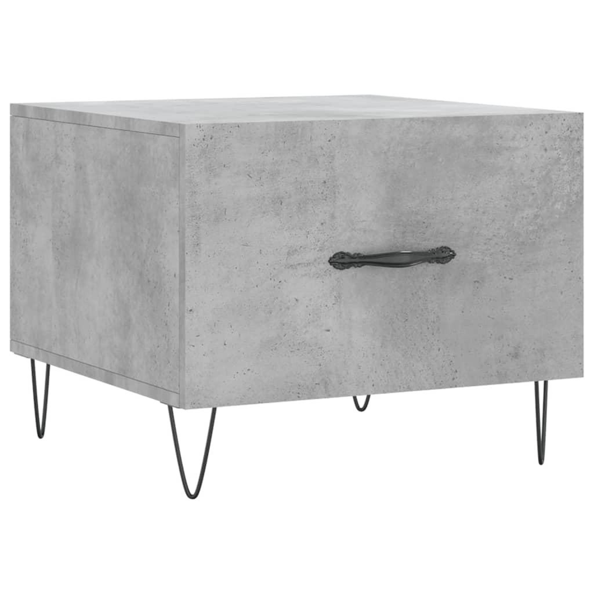 Voir la diapositive 2 : VIDAXL Table basse gris beton 50x50x40 cm bois d'ingenierie