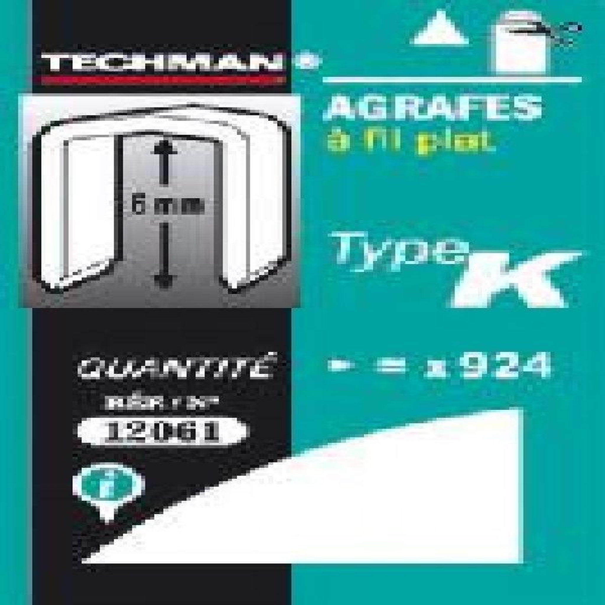 TECHMAN Agrafes 10 mm - type K