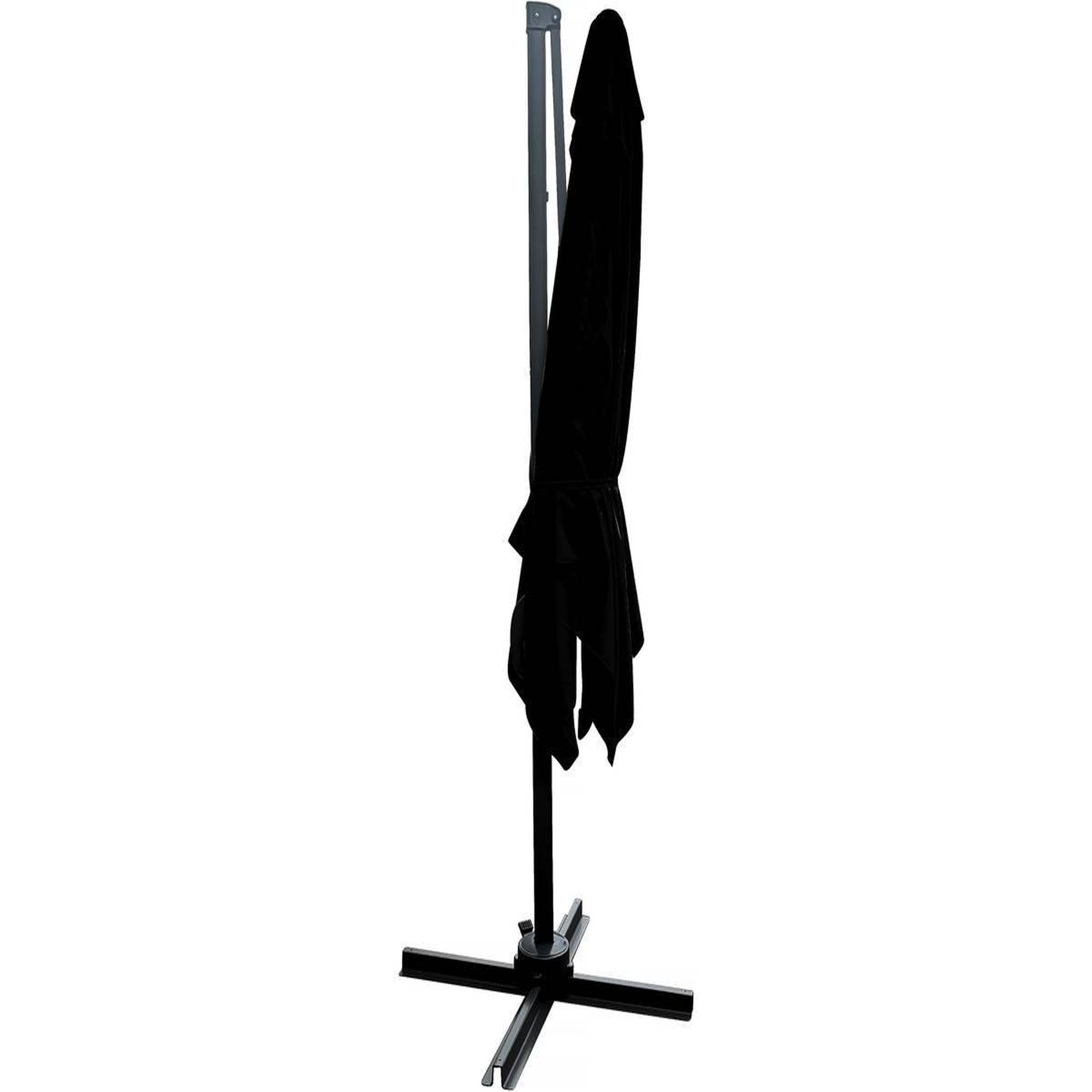 Voir la diapositive 4 : Habitat et Jardin Parasol jardin déporté  soleil  - carré - 2.5 x 2.5 m - noir + housse de protection