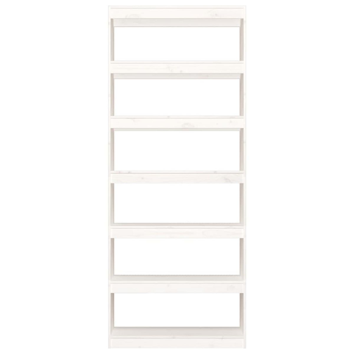 VIDAXL Bibliotheque/Separateur de piece Blanc 80x30x199,5cm Pin massif