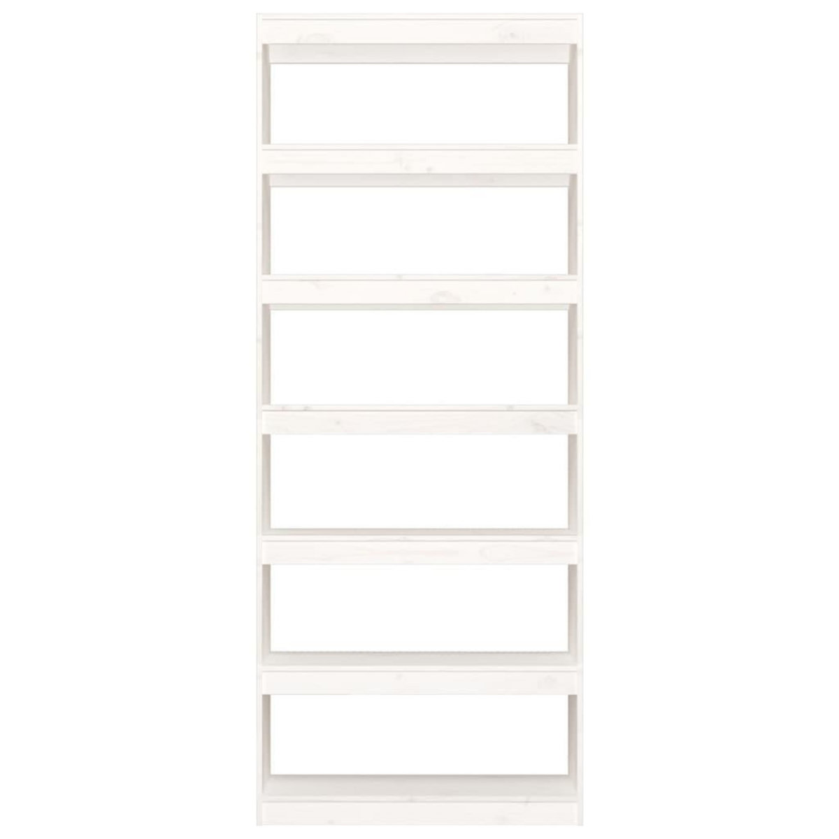 VIDAXL Bibliotheque/Separateur de piece Blanc 80x30x199,5cm Pin massif