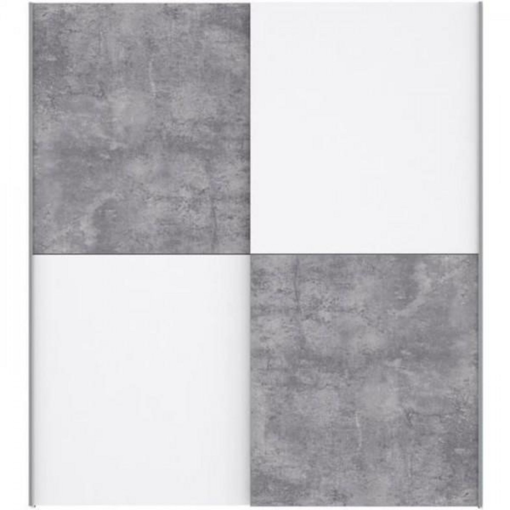 MARKET24 ULOS Armoire 2 portes coulissantes Décor béton gris clair et