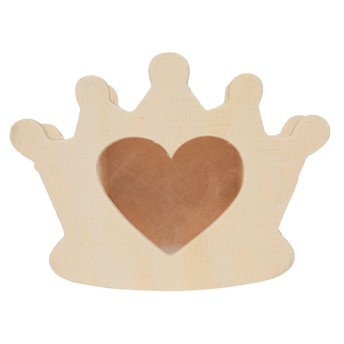 Graine créative Tirelire couronne coeur 12 x 9 cm