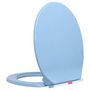 Voir la diapositive 3 : VIDAXL Siege de toilette a fermeture en douceur Bleu Ovale
