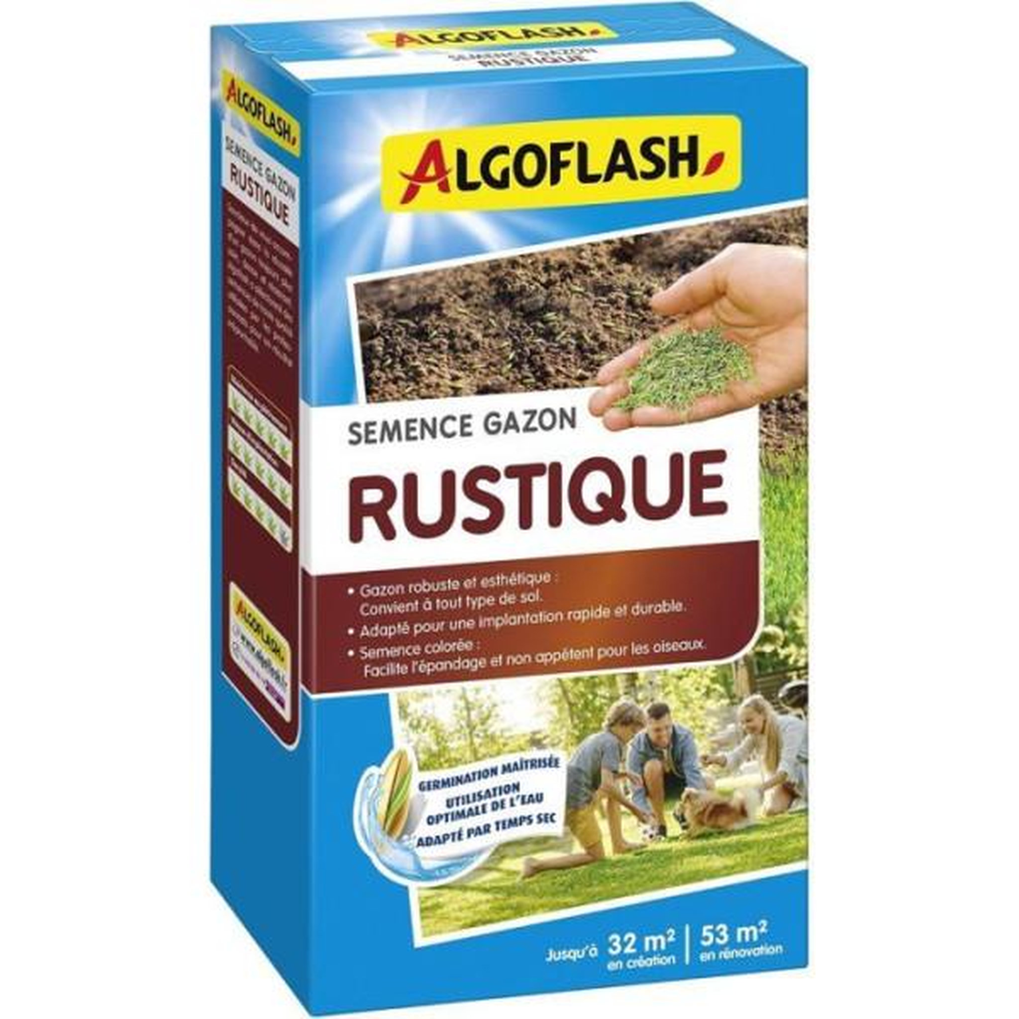 ALGOFLASH Semences gazon - algoflash - rustique - 800 g