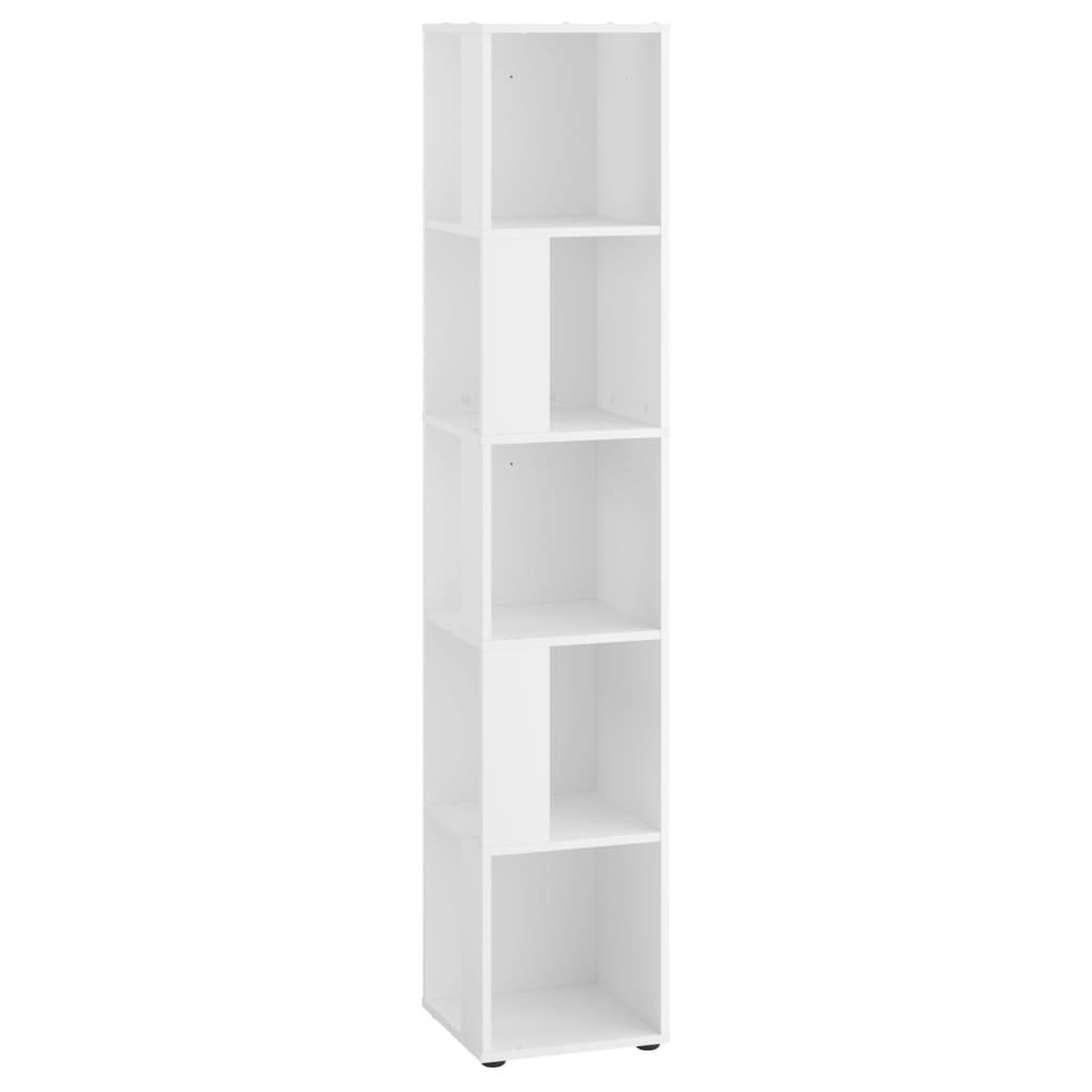 Voir la diapositive 2 : FMD FMD Etagere d'angle avec 10 compartiments lateraux blanc