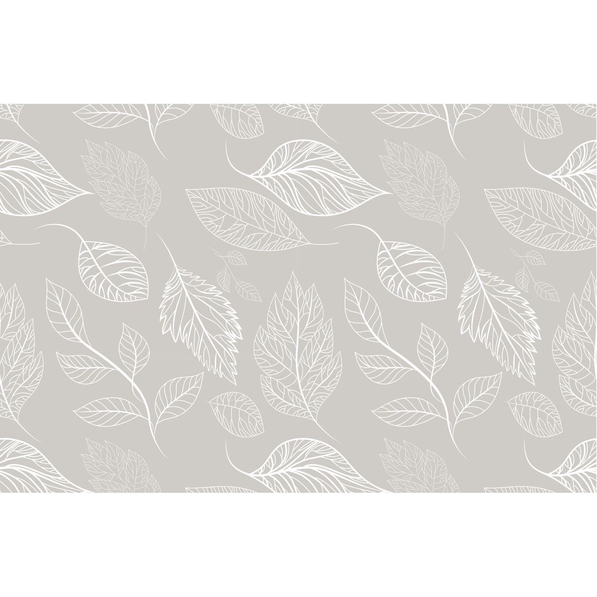 Voir la diapositive 3 : TOILINUX Lot de 6 sets de table motifs feuillage romie - 28 x 43 cm - beige et blanc