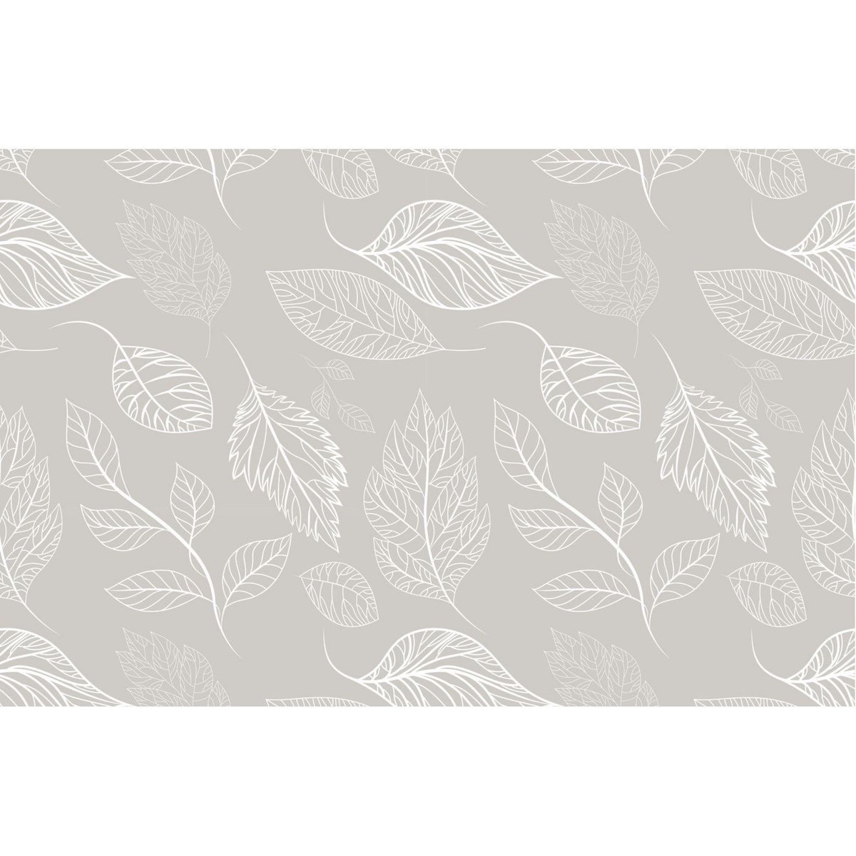 HABITABLE Lot de 6 sets de table motifs feuillage ROMIE - 28 x 43 cm - Beige et blanc