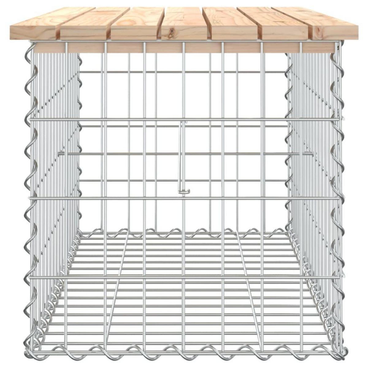 VIDAXL Banc de jardin design de gabion 83x44x42 cm bois massif de pin