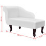 Voir la diapositive 6 : VIDAXL Chaise longue Blanc Similicuir