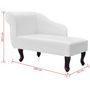 Voir la diapositive 6 : VIDAXL Chaise longue Blanc Similicuir