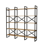 CONCEPT USINE Bibliothèque style industriel bois et métal TOMI