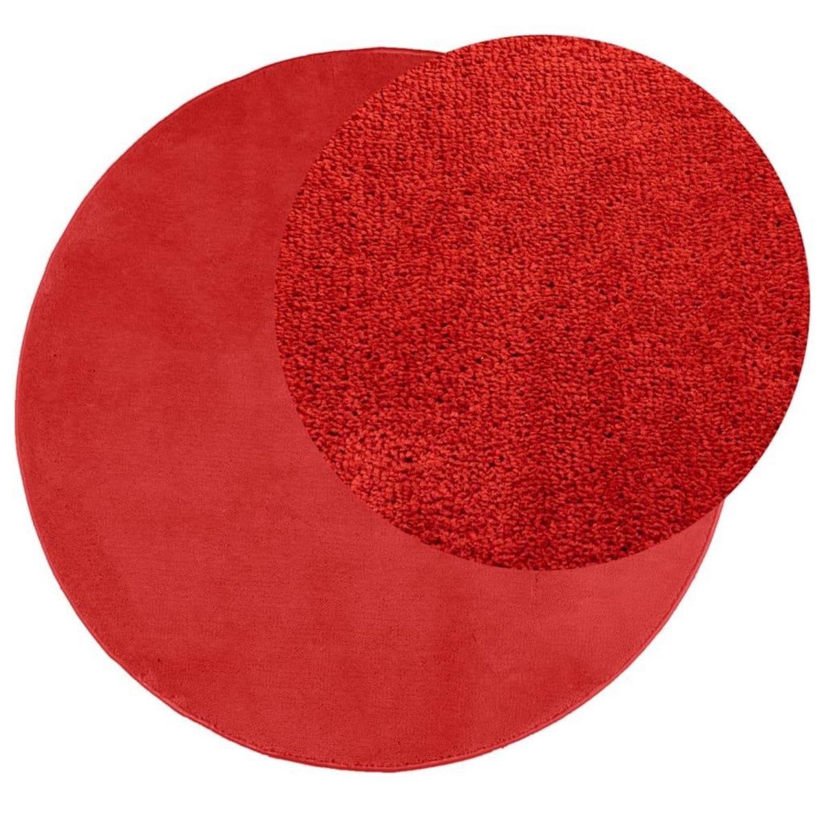 VIDAXL Tapis OVIEDO a poils courts rouge Ø 120 cm