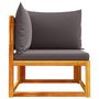 Voir la diapositive 5 : VIDAXL Canape d'angle de jardin avec coussins bois massif d'acacia