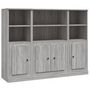 Voir la diapositive 2 : VIDAXL Buffets 3 pcs sonoma gris bois d ingénierie