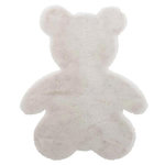 Paris Prix Tapis Déco Enfant  Ours  103cm Blanc