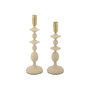 Voir la diapositive 1 : Paris Prix Lot de 2 Chandeliers  Gemini  33cm Crème & Or