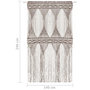 Voir la diapositive 5 : VIDAXL Rideau en macrame Taupe 140x240 cm Coton