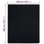 Voir la diapositive 5 : VIDAXL Draps-housses Jersey 2 pcs Noir 140x200 cm Coton