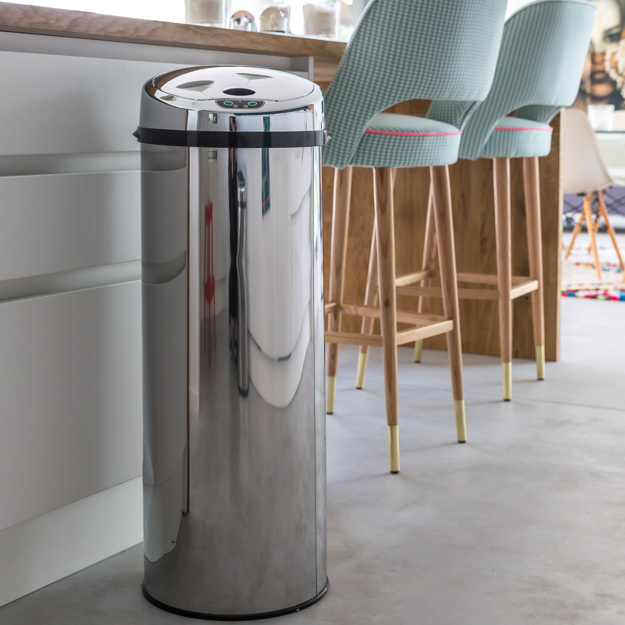 Voir la diapositive 4 : KITCHEN MOVE Poubelle automatique 50L Chrome Luxe ARTIC