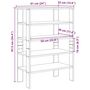 Voir la diapositive 6 : VIDAXL Etagere a chaussures vieux bois 61x32x87,5 cm bois d'ingenierie