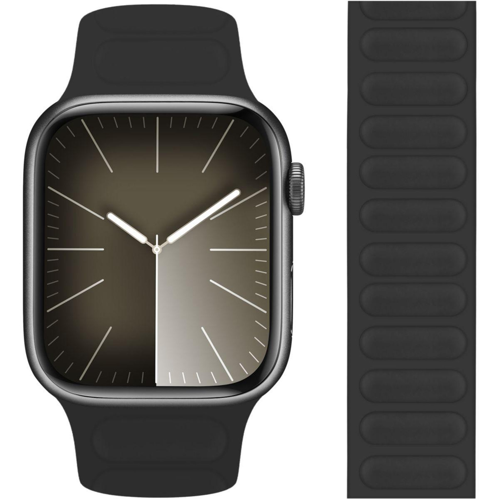 Voir la diapositive 3 : ADEQWAT Bracelet Apple Watch Noir 38/40/41mm