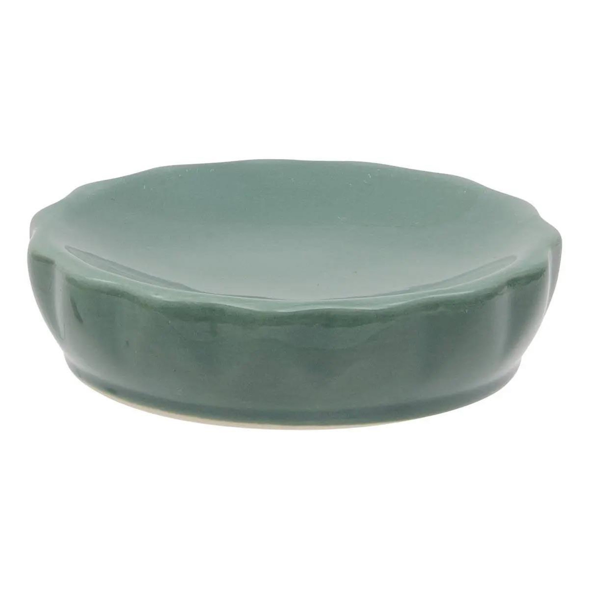 FIVE Porte savon en grès  suny colorama  11cm vert ficus