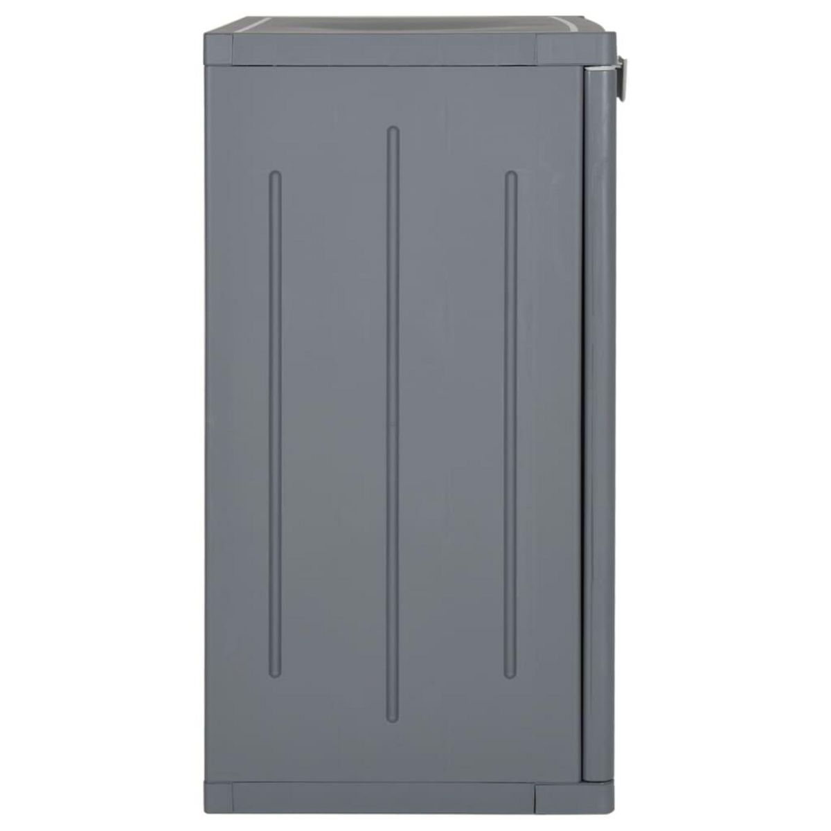 VIDAXL Armoire de rangement de jardin gris 65x45x88 cm PP rotin