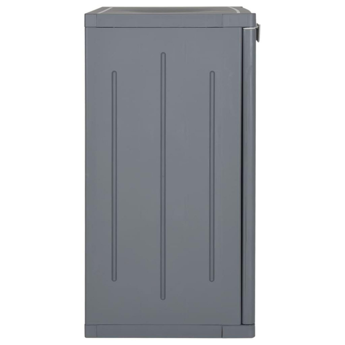 VIDAXL Armoire de rangement de jardin gris 65x45x88 cm PP rotin