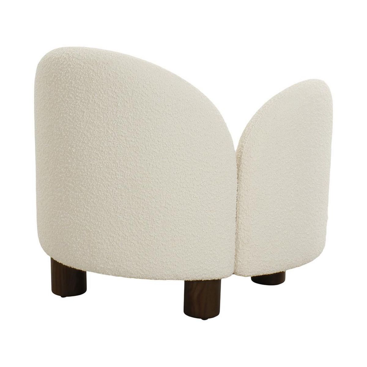 LISA DESIGN Leonardo - fauteuil accoudoir gauche - pieds en frêne massif - en tissu bouclette