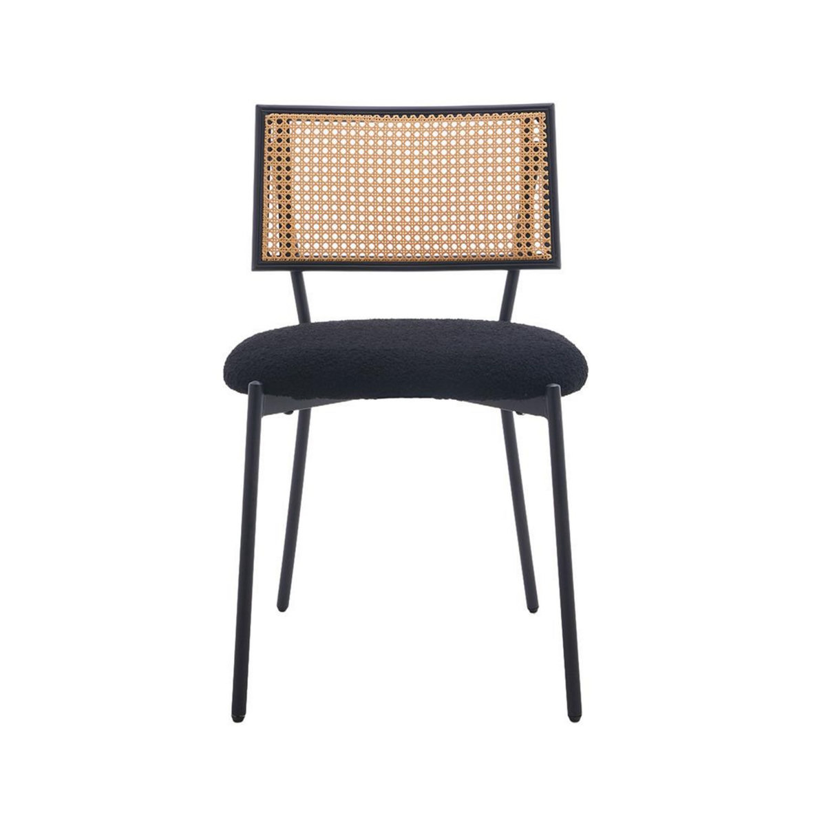 LISA DESIGN Luciano - lot de 2 chaises - en tissu bouclette