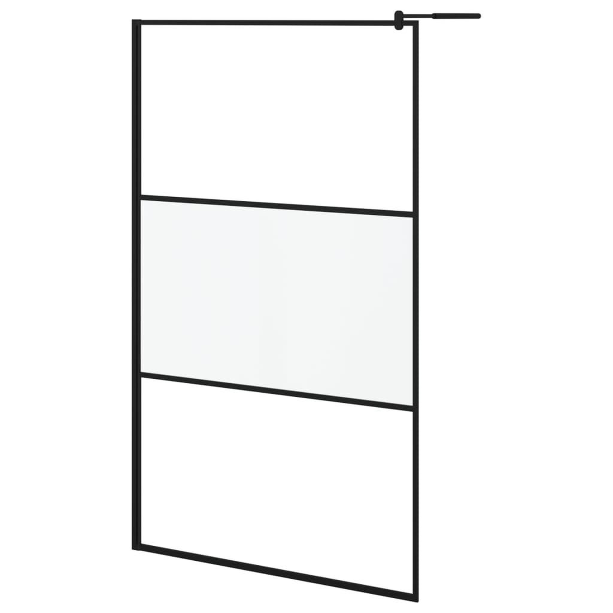 Voir la diapositive 2 : VIDAXL Paroi de douche 115x195 cm Verre ESG demi-depoli Noir