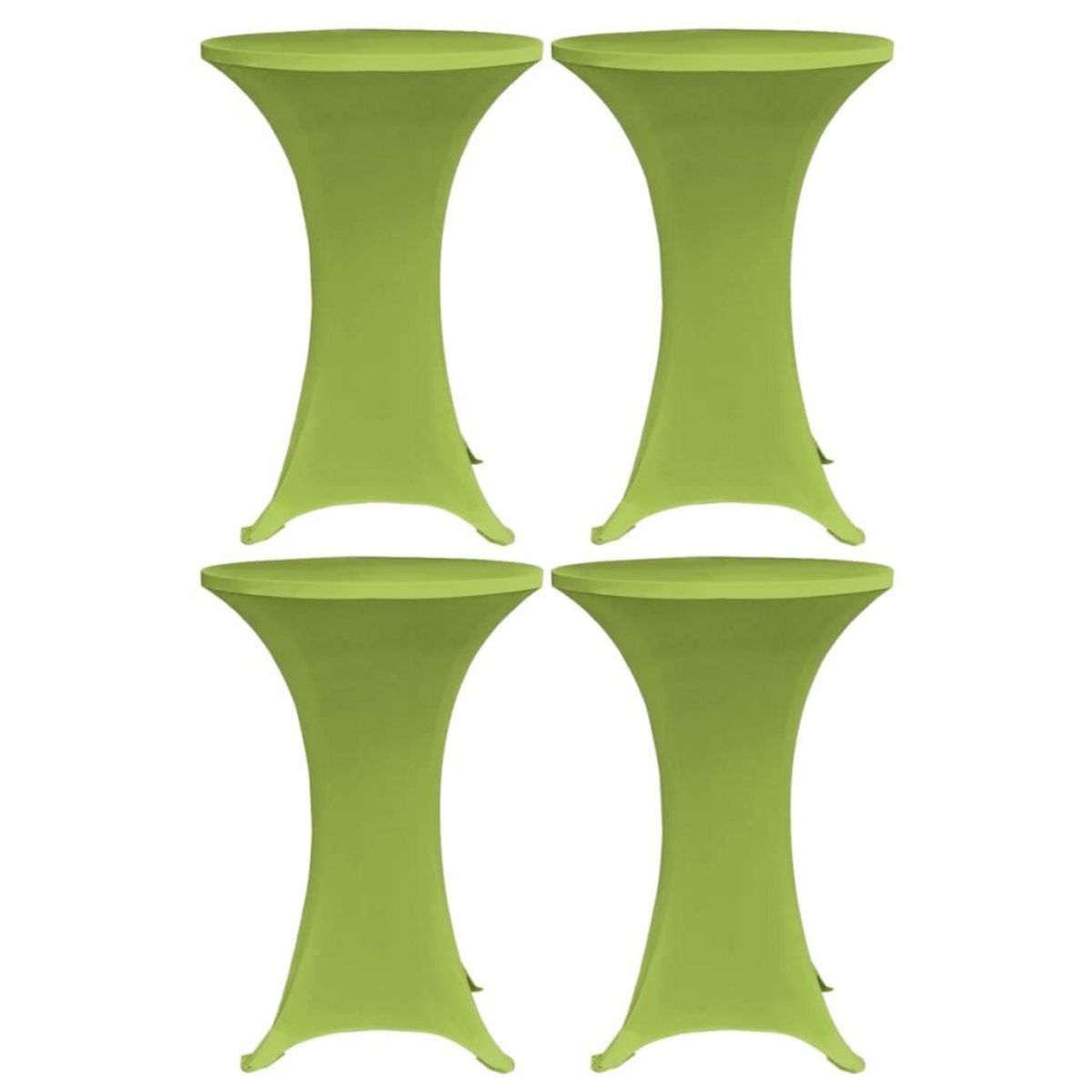 VIDAXL Housses de table extensible 4 pcs 80 cm Vert