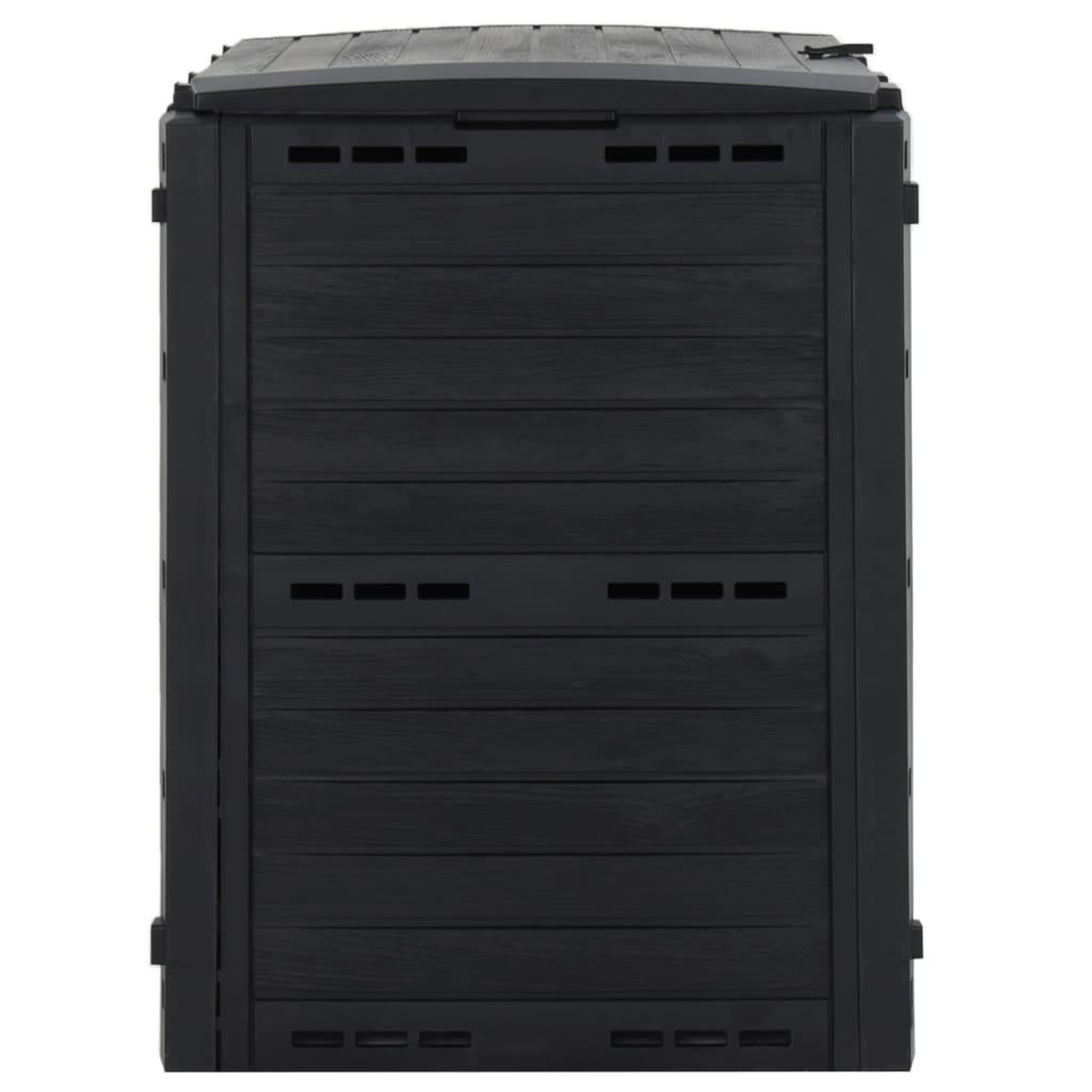 Voir la diapositive 3 : VIDAXL Composteur de jardin noir 280 l polypropylene