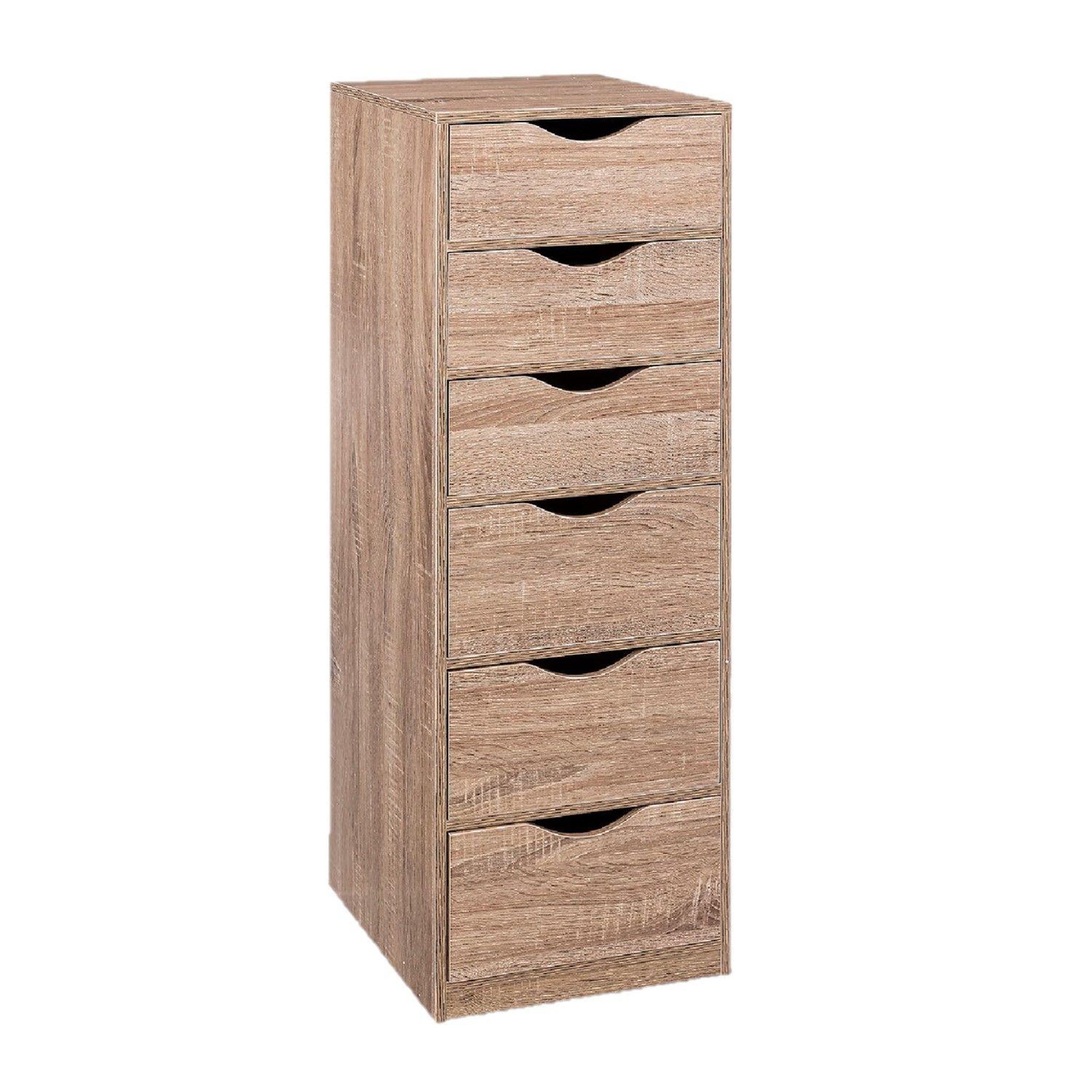 FIVE Caisson de bureau 6 tiroirs - Beige